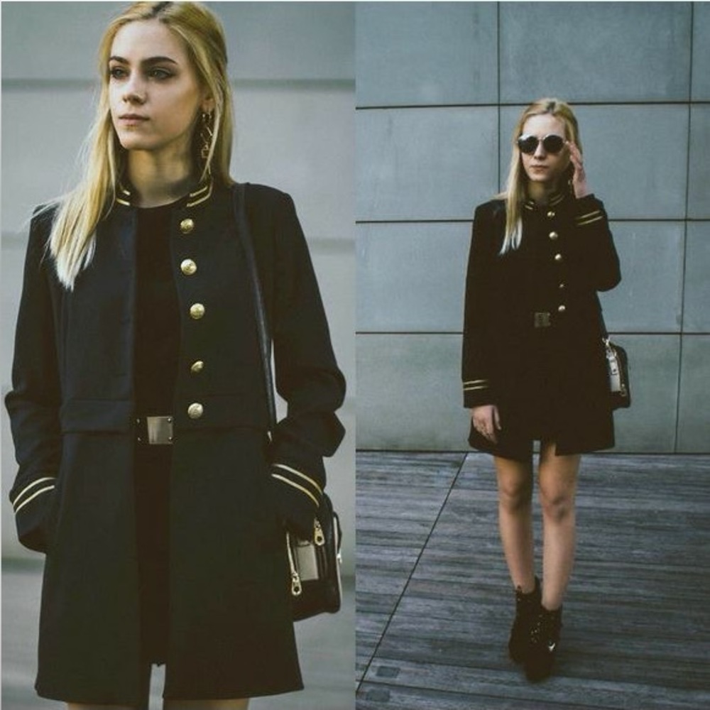 Zara Mandarin Collar Frock Coat XS